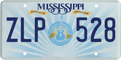 MS license plate ZLP528