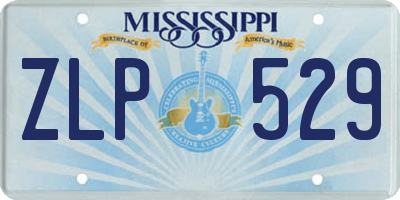 MS license plate ZLP529
