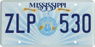 MS license plate ZLP530