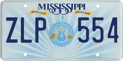 MS license plate ZLP554