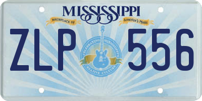 MS license plate ZLP556