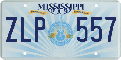 MS license plate ZLP557