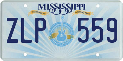 MS license plate ZLP559