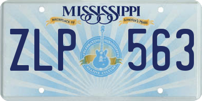 MS license plate ZLP563