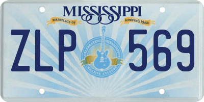 MS license plate ZLP569