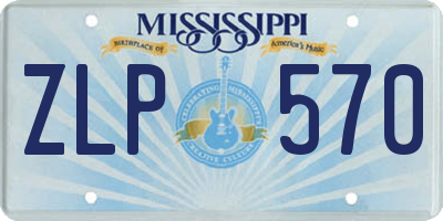 MS license plate ZLP570