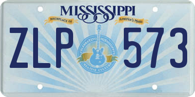 MS license plate ZLP573