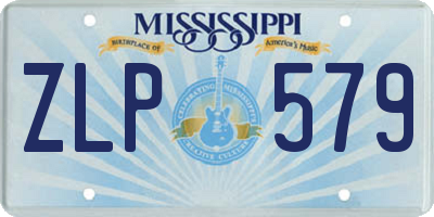 MS license plate ZLP579