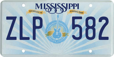 MS license plate ZLP582