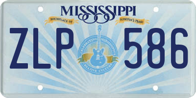 MS license plate ZLP586