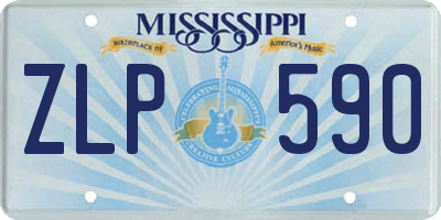 MS license plate ZLP590