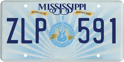 MS license plate ZLP591