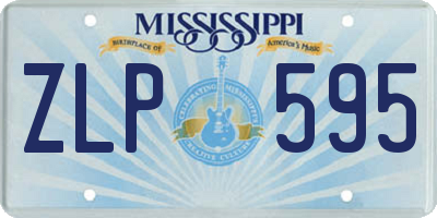 MS license plate ZLP595