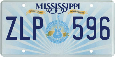 MS license plate ZLP596