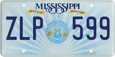 MS license plate ZLP599