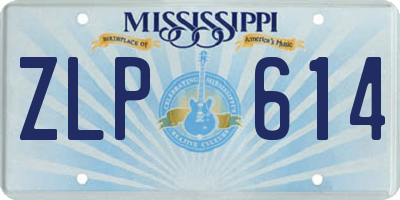 MS license plate ZLP614
