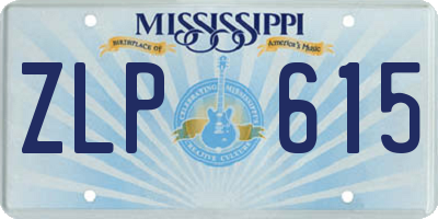 MS license plate ZLP615