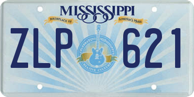 MS license plate ZLP621
