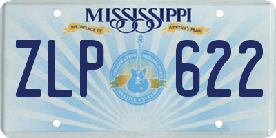 MS license plate ZLP622