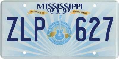 MS license plate ZLP627