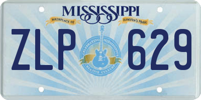 MS license plate ZLP629