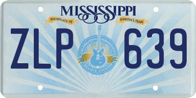 MS license plate ZLP639