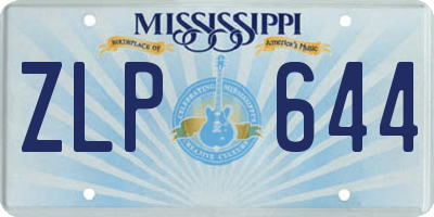 MS license plate ZLP644