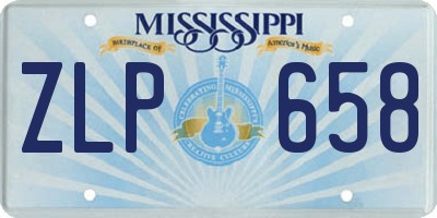 MS license plate ZLP658
