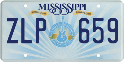 MS license plate ZLP659