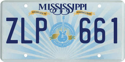 MS license plate ZLP661