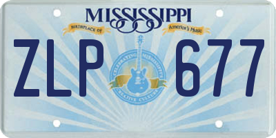 MS license plate ZLP677