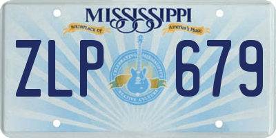 MS license plate ZLP679