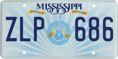 MS license plate ZLP686