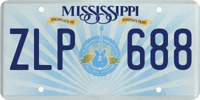 MS license plate ZLP688