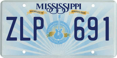 MS license plate ZLP691