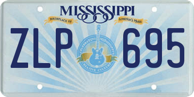 MS license plate ZLP695