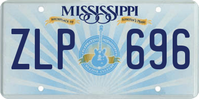 MS license plate ZLP696