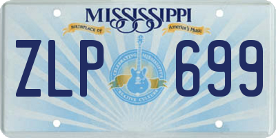 MS license plate ZLP699