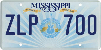 MS license plate ZLP700