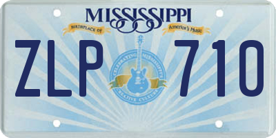 MS license plate ZLP710