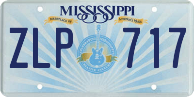 MS license plate ZLP717