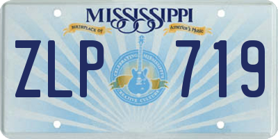 MS license plate ZLP719