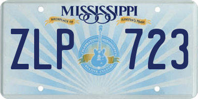 MS license plate ZLP723