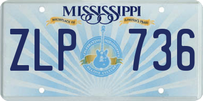 MS license plate ZLP736
