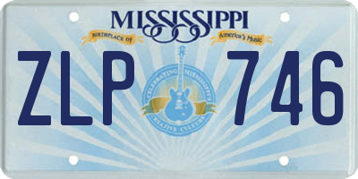 MS license plate ZLP746