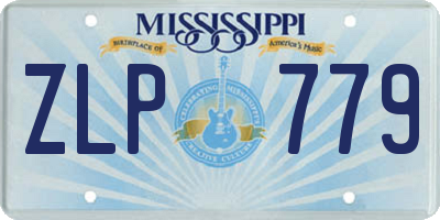 MS license plate ZLP779