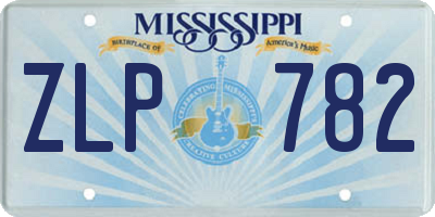 MS license plate ZLP782