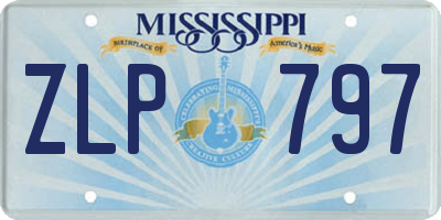 MS license plate ZLP797