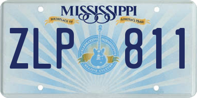 MS license plate ZLP811