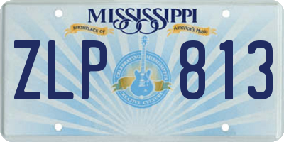 MS license plate ZLP813